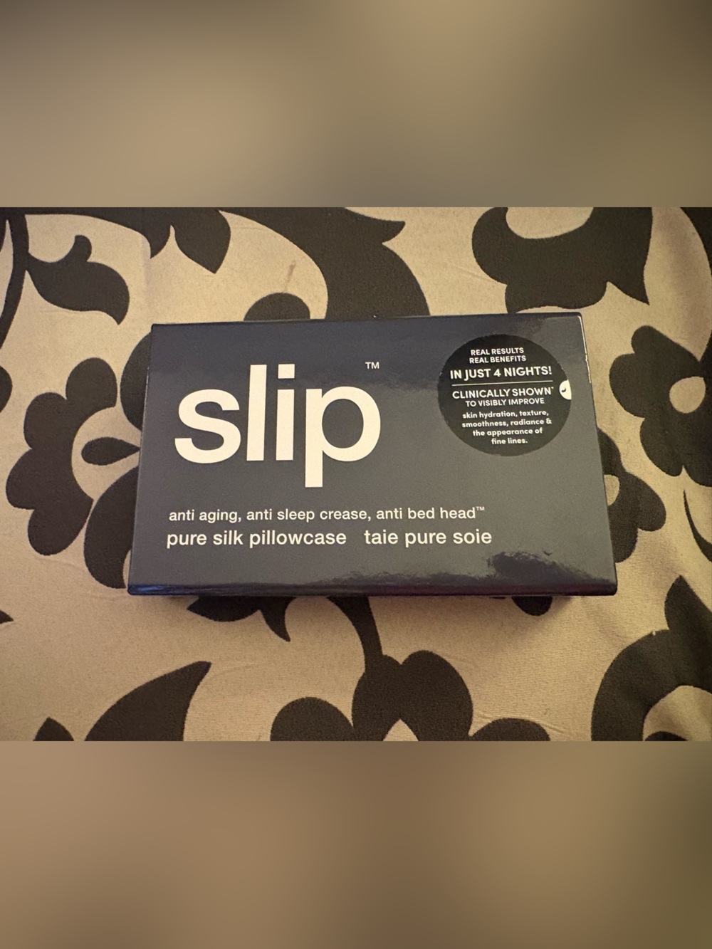 slip charcoal Pure Silk Pillowcase new in box